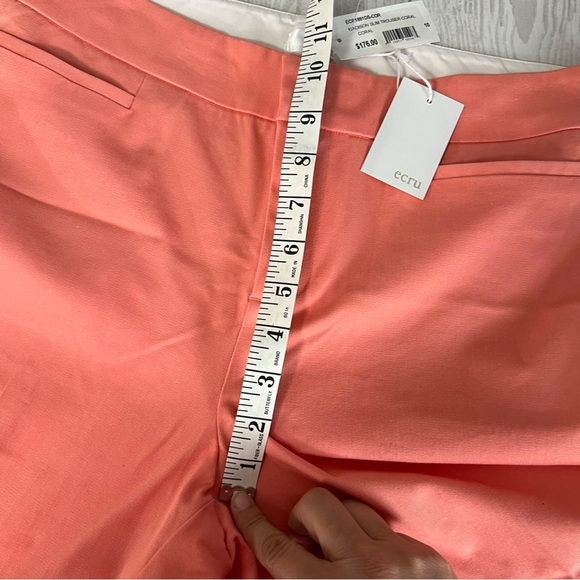 Ecru Madison Slim Trouser Coral Pants - Picture 4 of 12